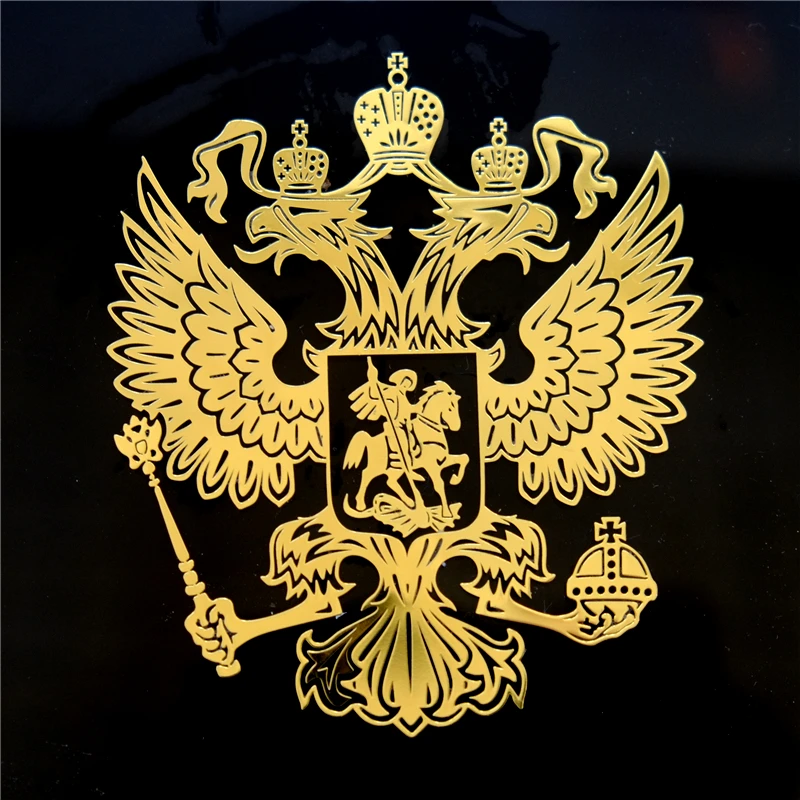 Герб России никелевые наклейки для автомобиля эмблема с орлом в Российской
