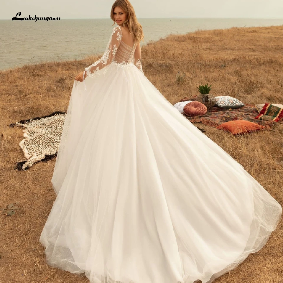 Brautkleid сексуальное свадебное платье с длинным рукавом летнее Пляжное 2020 Robe Marie