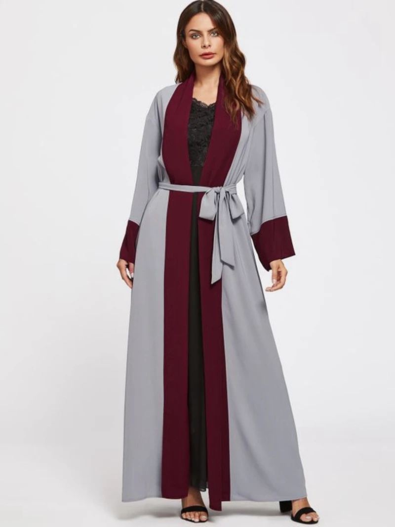 Мусульманское платье женский халат турецкий кардиган исламские длинные платья