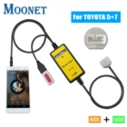Автомобильный MP3 AUX USB-интерфейс Moonet CD-чейнджер 3,5 мм дополнительный адаптер для Toyota (5 + 7 контактов) Yaris Camry Corolla Avensis RAV4 QX018