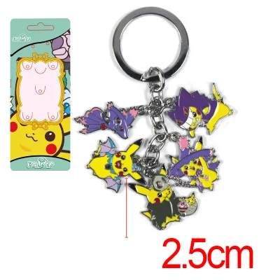 2-22 Брелок с покемоном Entei Eevee Swablu Piplup Poke Ball Pikachu Ash Ketchum Rowlet милый забавный мультфильм металлический брелок Аниме подвеска - Цвет: 2-22