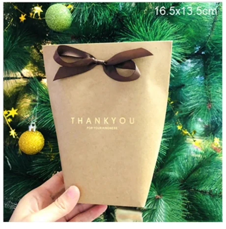 Thankyou16.5x13.5cm 5 шт. высококлассные черно-белые бронзовые "Merci" Сумки для конфет французские спасибо Свадебные сувениры Подарочная коробка посылка на день рождения - Цвет: Thankyou16.5x13.5cm