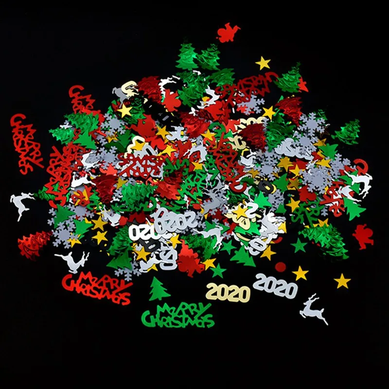 15 г разноцветного сверкающие 2020 дерево счастливого новогоднее рождественское