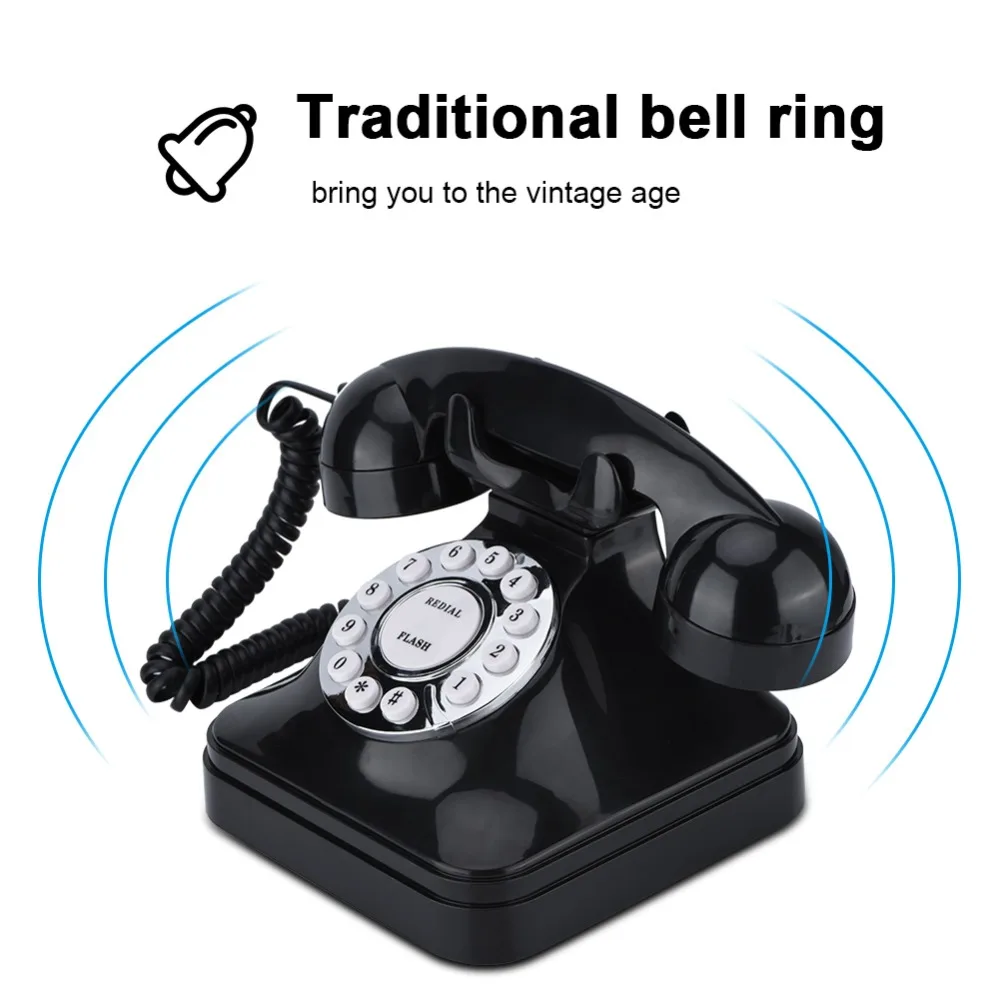 

WX-3011 Vintage Telephone Black Home Telephone Retro Wire Landline Phone telefono fijo telefone fixo landline phone Desk Phone