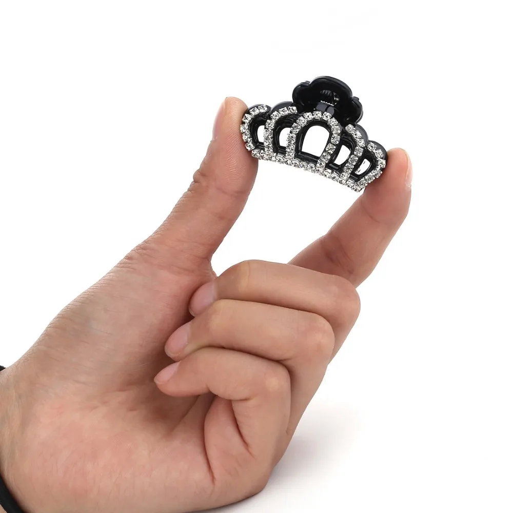 Стразы маленькая заколка для волос коготь женщин женская бабочка цветок конский