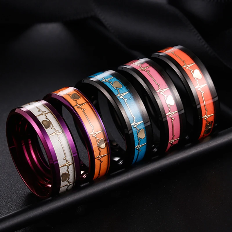 9 Models 6mm 8mm Love Heart ECG Lifeline Heartbeat Carbon Fi