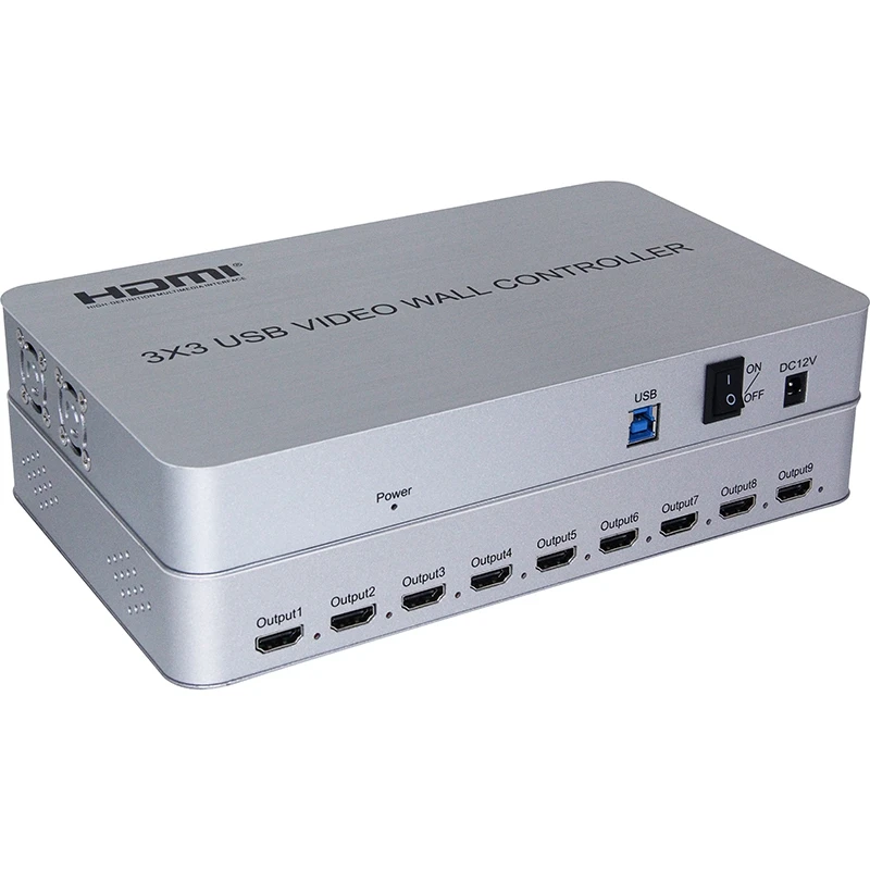 HDMI 4K 3X3 USB3.0 Video Wall Controller HD Processor Adapter 1X9 Hdmi Splitter Connector |