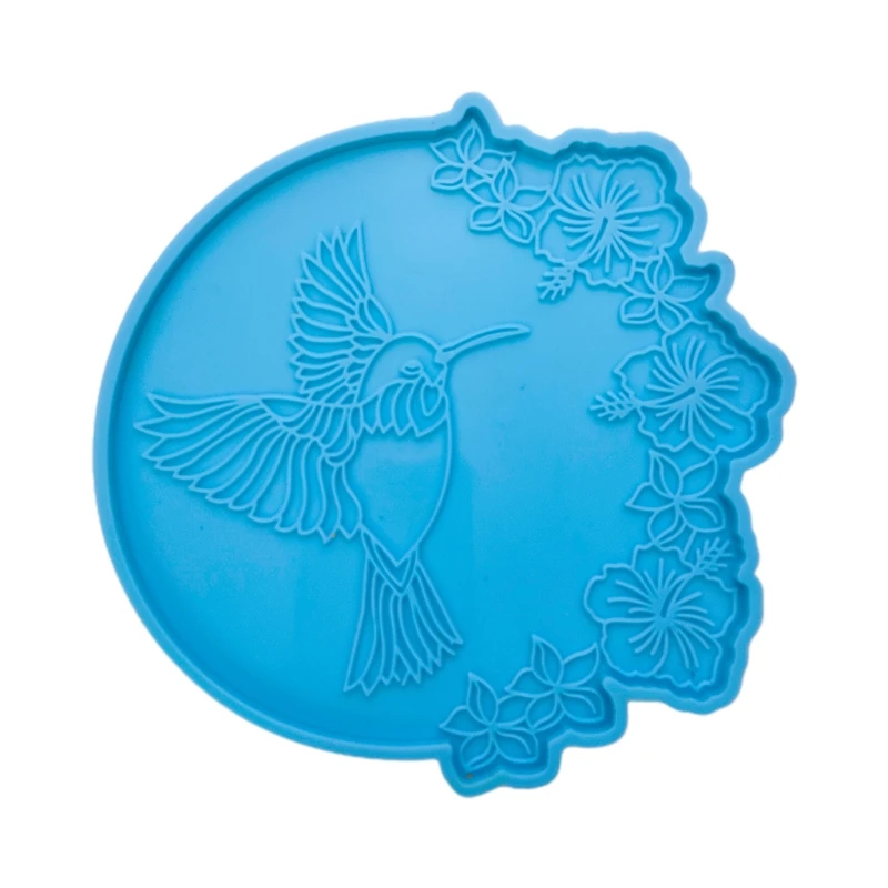 

Hummingbird Coaster Epoxy Resin Mold Cup Mat Pad Silicone Mould DIY Crafts Placemat Home Decoration Casting Tools