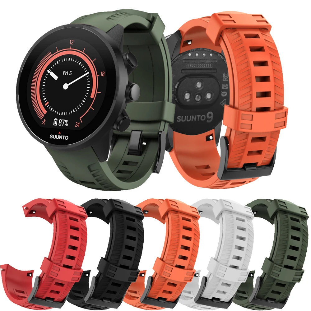 

New Silicone Sport Watch Band Strap For Suunto Spartan Sport/Sport Wrist HR/for Suunto 9 9 Baro Watch Replacement Sport Bracelet