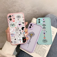 funny eyes phone case for iphone 8 7 plus se 2020 11 pro max matte transparent case 12 13 mini xr x xs max cover fashion cases