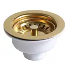 Фильтр для слива кухонной раковины MTTUZK, золотой 304, из нержавеющей стали, слив для раковины 114 мм100 мм