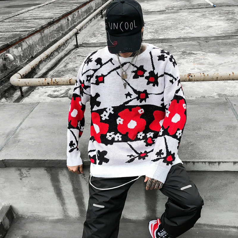 Свитер с принтом Повседневный 2019 осенний новый мужской|Джемперы| |