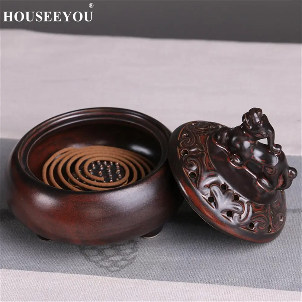 Буддийские храмы керамические катушки благовония горелка сандаловые духи