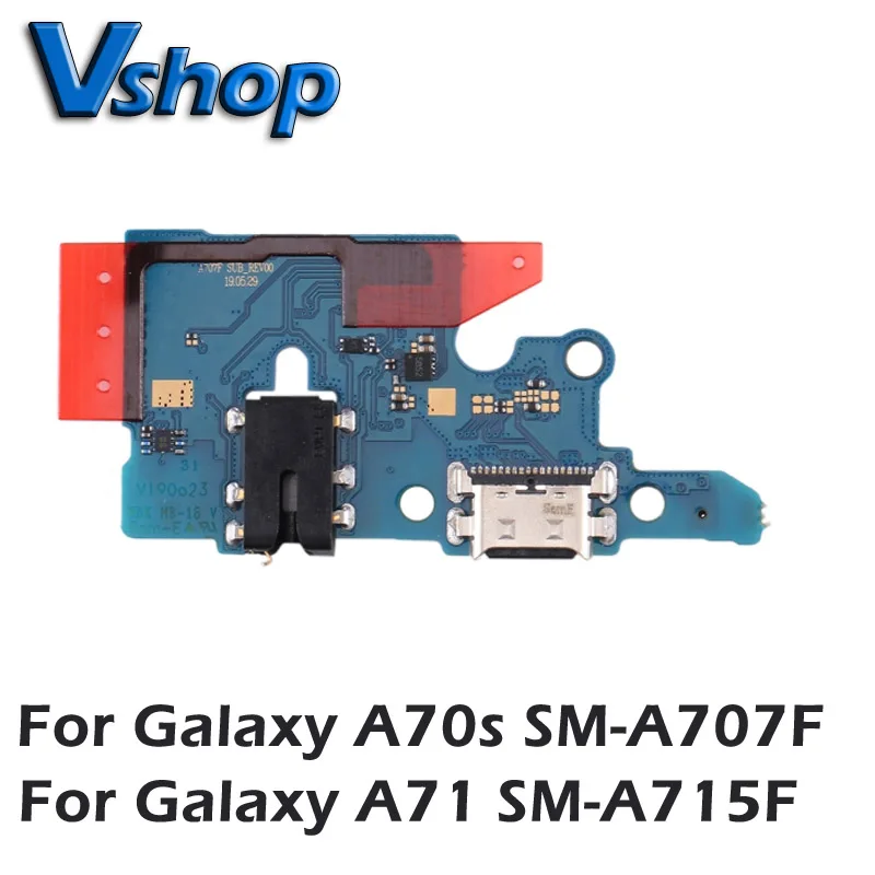 Плата зарядного порта для Galaxy A70s плата устройства A71 мобильный телефон запасные
