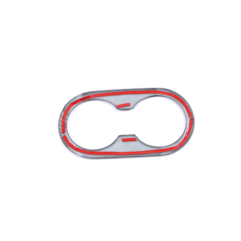 

CarManGo For Tesla Model 3 2017-2020 Car Accessories Rear Cup Holder Panel Cover Sticker Frame ABS Carbon Interior Decoration