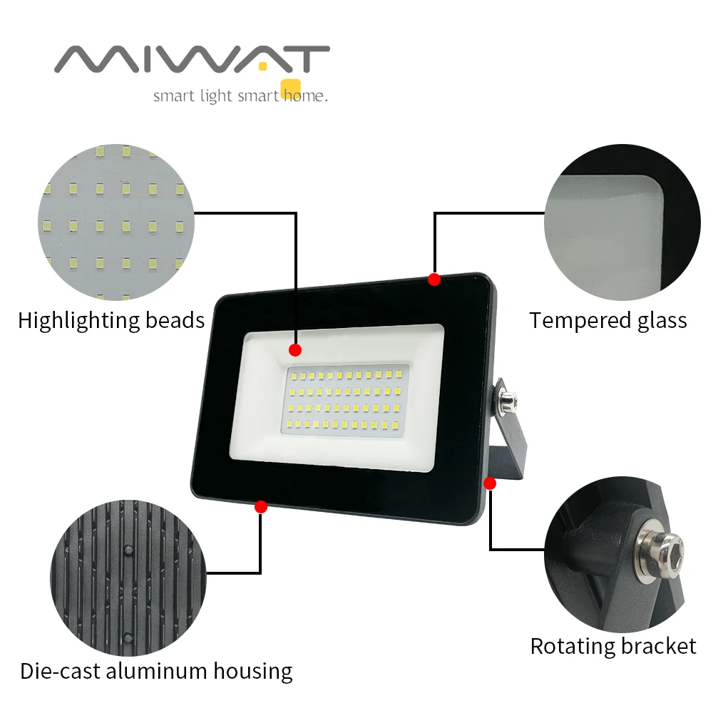 Светодиодный прожектор светильник 220V 50W 100W 200W 300W Высокое Яркость IP66