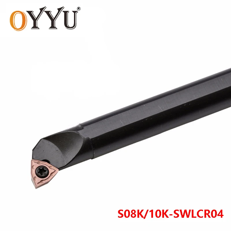 

Oyu S08K-SWLCR04 S10K-SWLCR04 SWLCR 8 мм 10 мм Внутренний токарный инструмент держатель с ЧПУ карбидные вставки хвостовик расточной бар Использование WCMX04