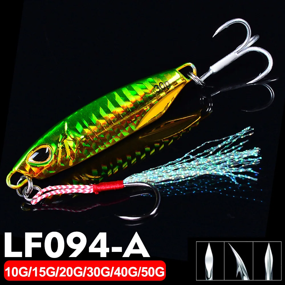New Fishing Lure Jig Bass Bet Jiging Sinking Baits Weights10-50G Metal Jigs Articulos De Pesca Artificial Bait Holographic Trout