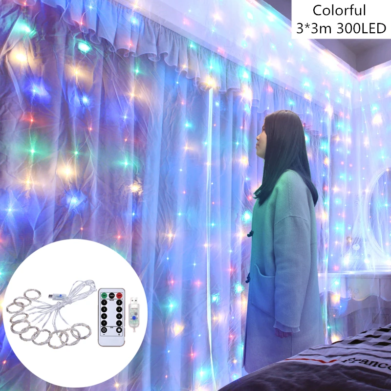087-Colorful Лось гирлянда с колокольчиками светильник светодиодный Рождественский Декор для дома подвесная гирлянда Рождественская елка Декор Украшение Navidad Рождественский подарок год - Цвет: 087-Colorful