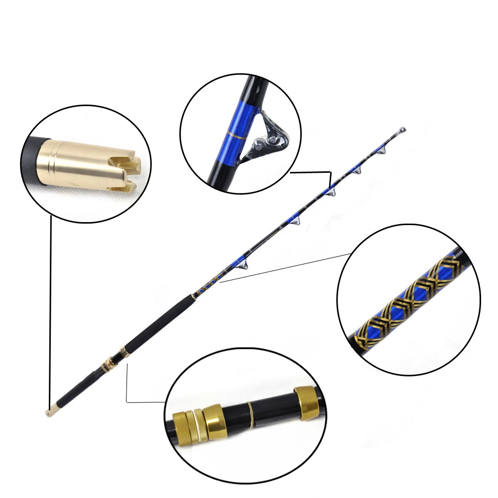 Высокоуглеродистая удочка для лодки 1 8 м троллинговая рыболовная 30 50 фунтов 80
