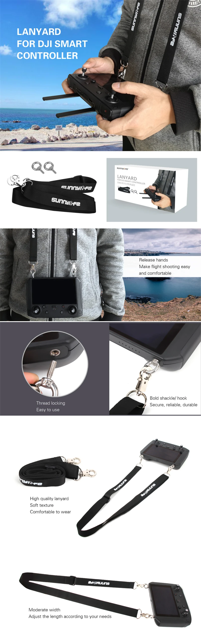 Sunnylife ремешок на шею для DJI Smart контроллер MAVIC 2 PRO и зум Дрон ремень аксессуары