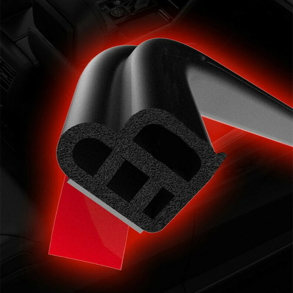 

Universal Sealing Strip Black Car Door Edge Front EPDM Rubber L-Shaped