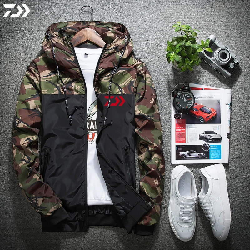 Мужская куртка спортивная для рыбалки на открытом воздухе с капюшоном рубашки