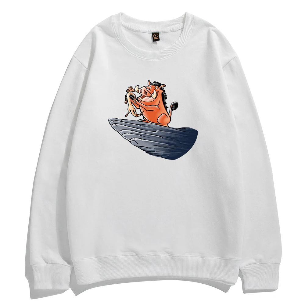 

Kawaii Disney Men Sweatshirts 2021 Autumn Cartoon Pullovers The lion king Hoodies Crewneck Funny Harajuku Clothes Fashion Brand