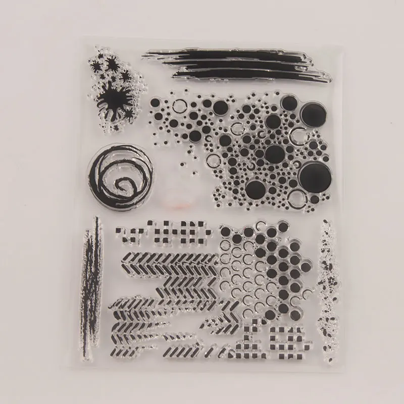 Круглые точечные прозрачные резиновые штампы для сделай сам скрапбукинга