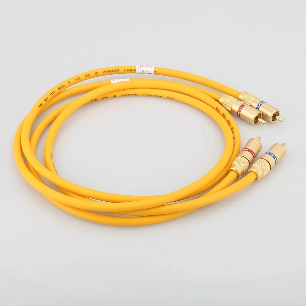Пара гибридный (галогенный F) аудиокабель Van Den Hul D-102 III RCA Hi-end 2RCA штырь-штырь |