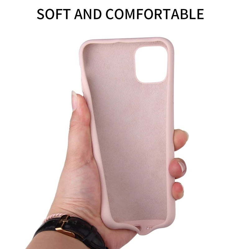 Real genuine Liquid Silicone Case For iPhone 11 Pro Max Soft Gel Rubber Protector Shell iPhone11 | Мобильные телефоны и