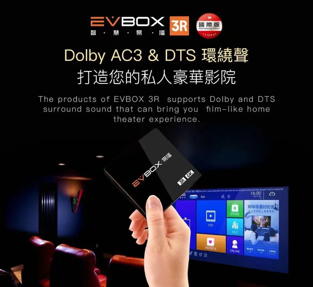 Лучшая iptv коробка EVPAD 3MAX+ стабильные спортивные программы 4 ГБ/64 Гб 8 Страна постоянные Бесплатные прямые каналы 1 год гарантии EVPAD 3MAX