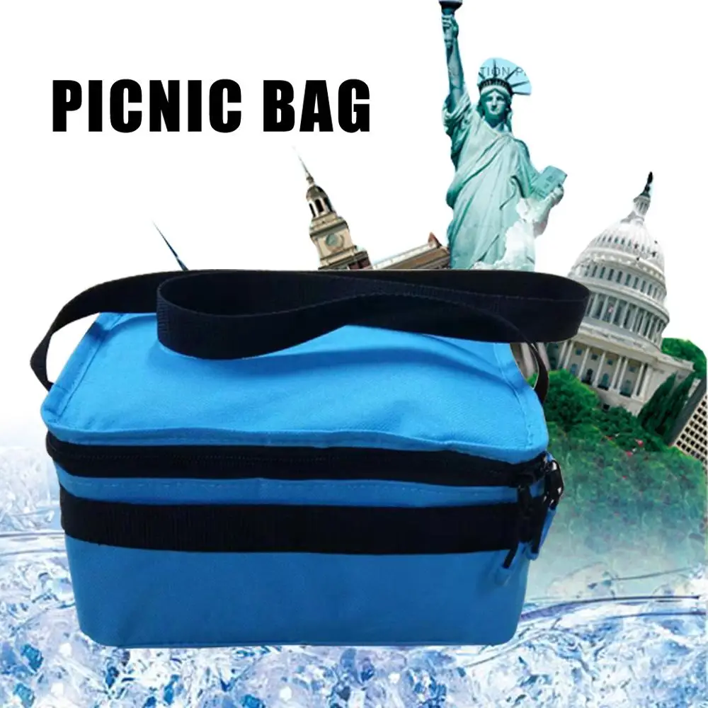 Портативная сумка холодильник для пикника изолированный ланч бокс сохраняющий
