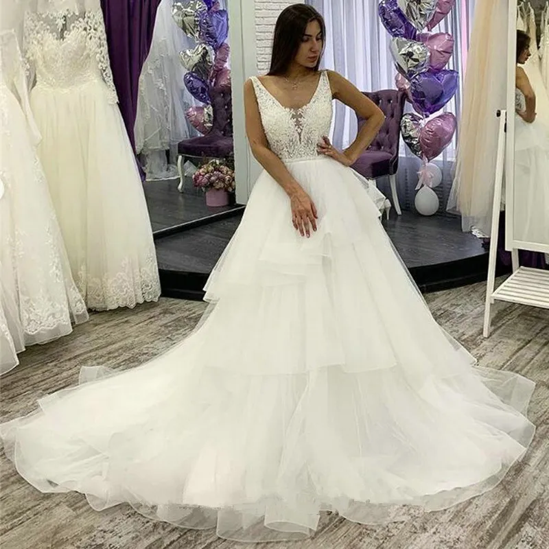 

Женское свадебное платье со шлейфом It's yiiya, белое платье с открытой спиной, аппликацией и V-образным вырезом в несколько рядов на лето 2019