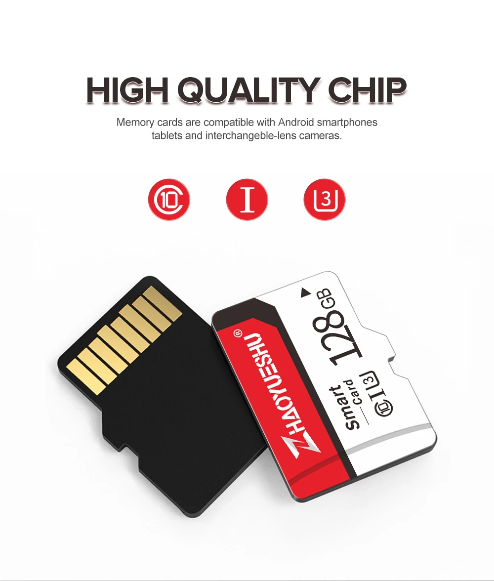 Карта micro SD/TF класса 10, высокоскоростная карта памяти, 128 ГБ, 64 ГБ, 32 ГБ, 16 ГБ, 8 ГБ, флеш-карта для мобильных телефонов и регистраторов вождения