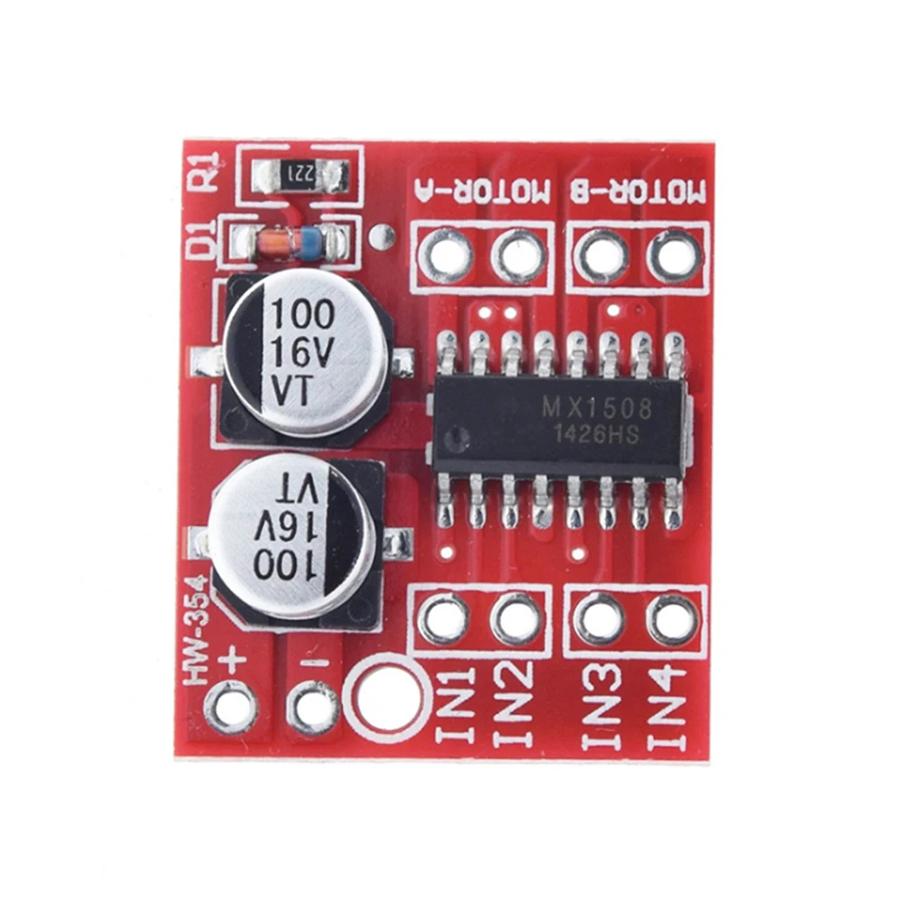 5 шт. модуль шагового двигателя L298N 1.5A 2Way MX1508 DC PWM Speed Dual H-Bridge