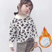 cute knitting autumn spring winter sweater baby girls kids childrens warm plus velvet thicken top princess high quality