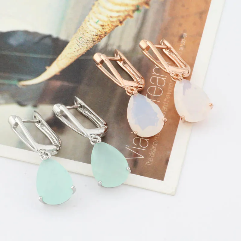 Новые трендовые висячие серьги из розового золота 585 пробы женские Полые Серьги