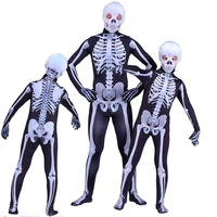 halloween costumes ghost skull cosplay jumpsuit for kids child adults scary skeleton bodysuit halloween mask carnival clothes