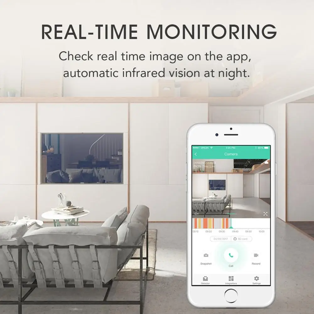 Konke HD 1080P IP камера безопасности WiFi Беспроводная CCTV наблюдения ИК Ночное Видение P2P