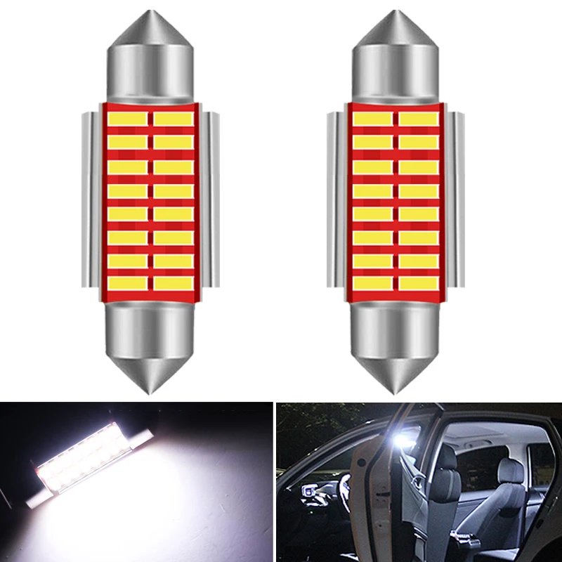 

2pcs C5W C10W led CanBus bulb 31mm 36mm 39mm 42mm 4014SMD LED Festoon Car Interior Lights Reading Dome License Plate Lamp Diode