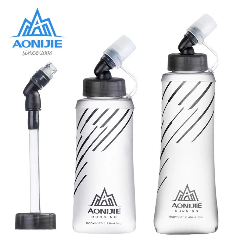 AONIJIE SD21 мягкая складная фляжка 250 мл 420 мл бутылка для воды гидратация водный Пузырь для бега марафон Велоспорт Трейл Пешие прогулки