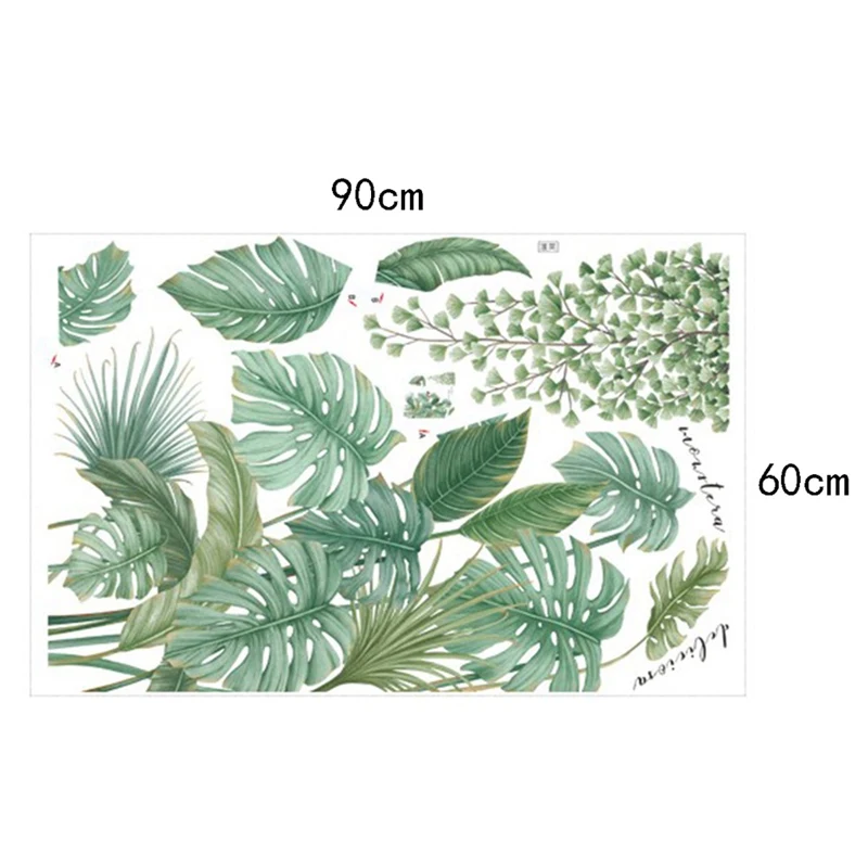 Тропические листья дерева настенные наклейки сделай сам в скандинавском стиле с
