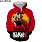 Дизайнерская толстовка с капюшоном Red Dead Redemption 2 для мужчин и женщин, толстовка с 3D-принтом, Повседневная Уличная одежда в стиле Харадзюку