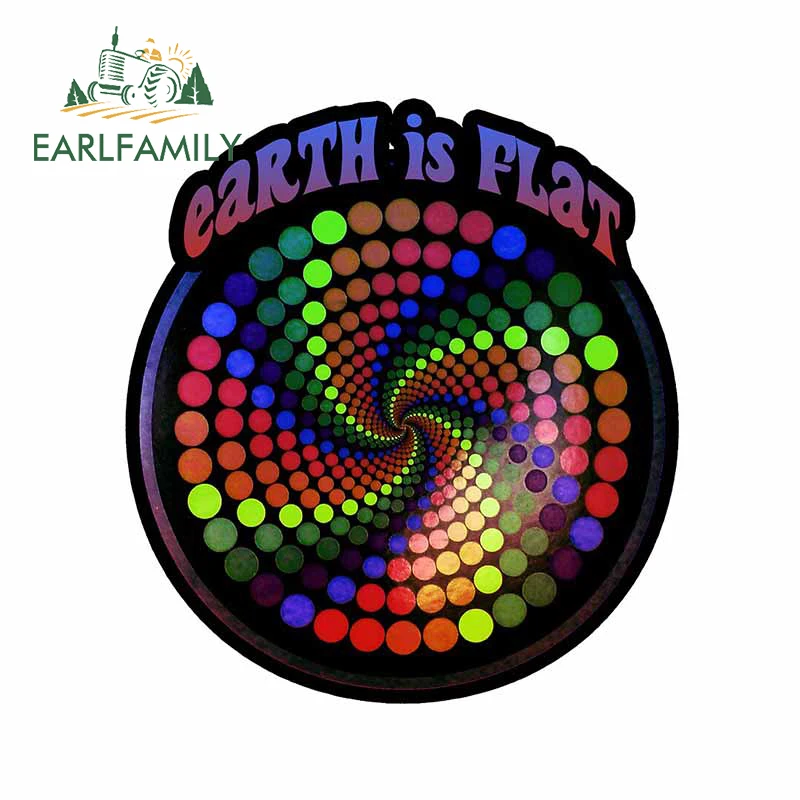 

EARLFAMILY 13 см x 11,6 см для Земли-это плоская Автомобильная наклейка силуэт RV мотоцикл кондиционер наклейка детская комната виниловая автомобиль...