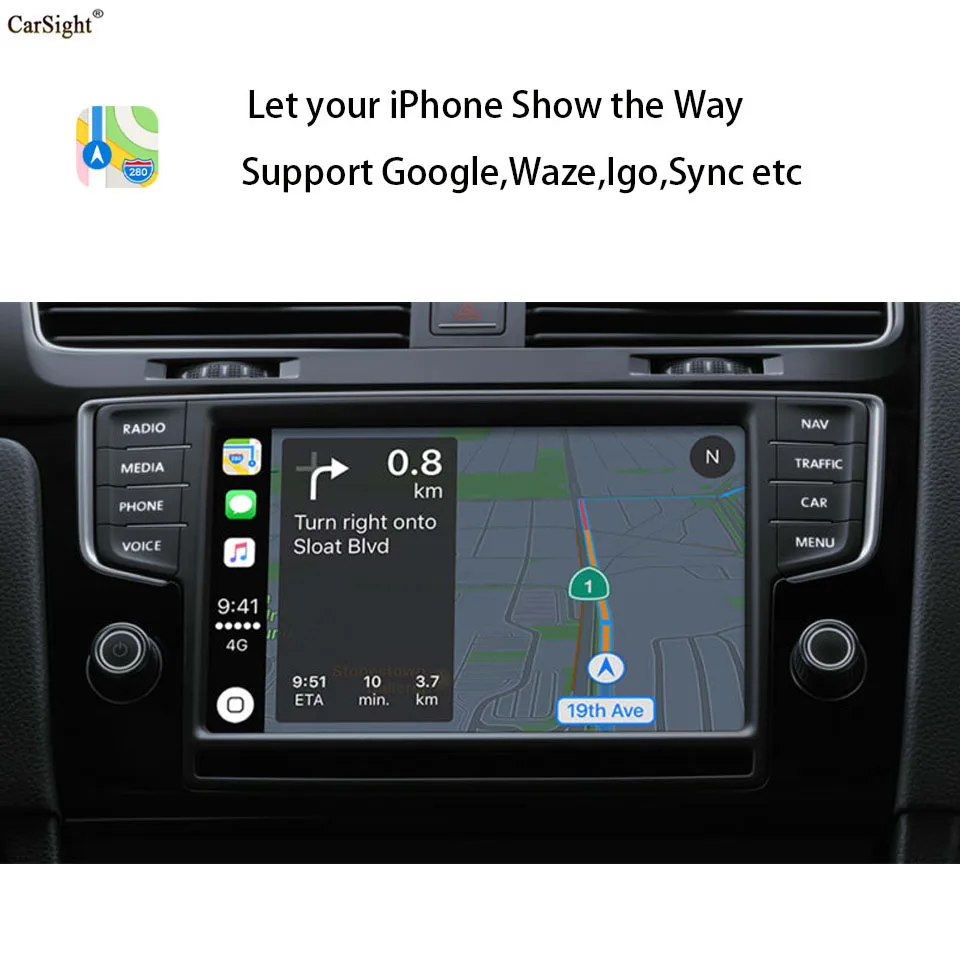 Беспроводной автоматический интерфейс Apple Carplay Android для Volkswagen VW Arteon Golf Polo Crafter Tiguan