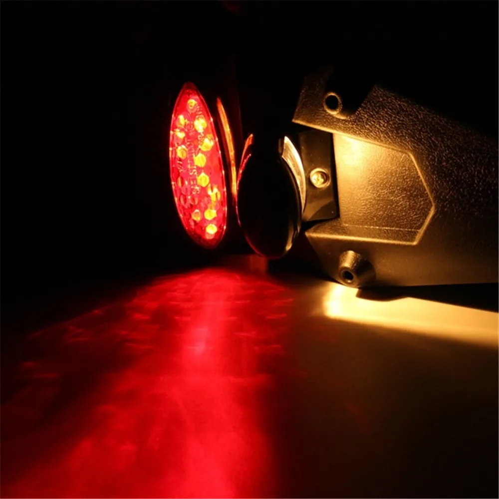

Motorcycle Dirt Bike Enduro Rear Fender LED Stop Brake Tail Plate Light License Plate Holder