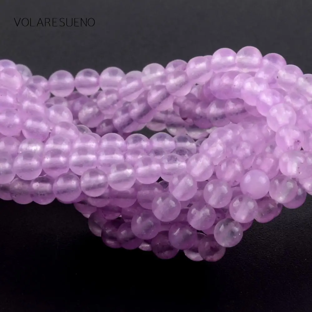 Wholasale Violet Purple Jades 3mm 122pcs Natural Stone Round Beads For Jewelry Making Spacer Loose Diy Bracelet 15inches | Украшения и
