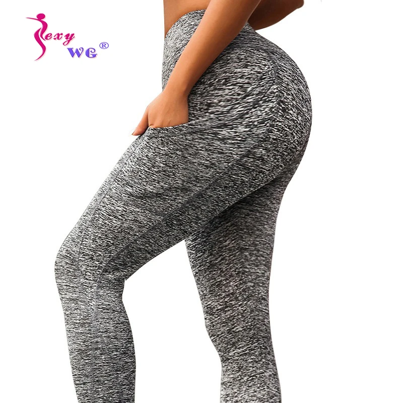 SEXYWG женские горячие Штаны Для Йоги Спортивные Леггинсы с телефоном Pokcet Push Up