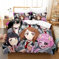 23 pcs my hero academia bedding set 3d print japan anime duvet cover for kids boys girls bed quilt cover home textile decor